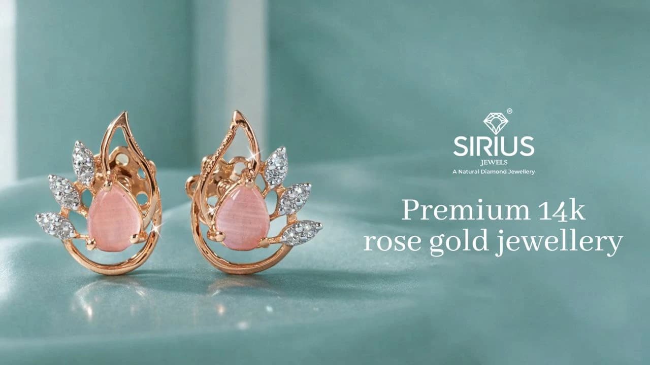 Girls Yellow Gold Earrings Design